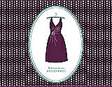 Front View Thumbnail - Wild Berry & Pantone Turquoise Will You Be My Bridesmaid Card - Dress