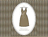 Front View Thumbnail - Antique Gold & Oyster Will You Be My Maid of Honor Card - Dress