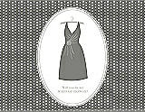 Front View Thumbnail - Charcoal Gray & Oyster Will You Be My Maid of Honor Card - Dress