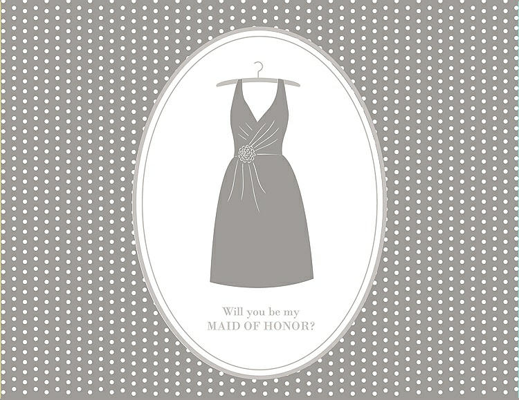 Front View - Cathedral & Oyster Will You Be My Maid of Honor Card - Dress