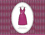 Front View Thumbnail - Cerise & Oyster Will You Be My Maid of Honor Card - Dress