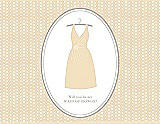 Front View Thumbnail - Corn Silk & Oyster Will You Be My Maid of Honor Card - Dress