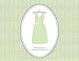 Front View Thumbnail - Honey Dew & Oyster Will You Be My Maid of Honor Card - Dress