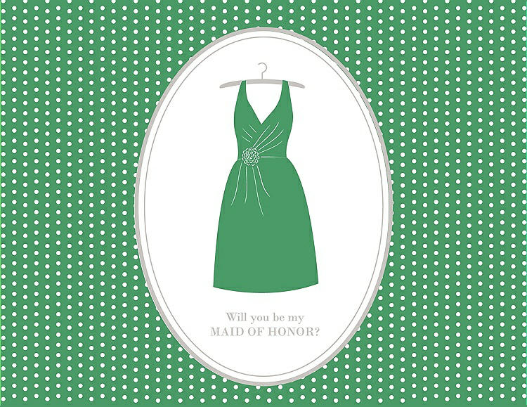Front View - Juniper & Oyster Will You Be My Maid of Honor Card - Dress
