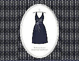 Front View Thumbnail - Navy Blue & Oyster Will You Be My Maid of Honor Card - Dress