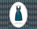 Front View Thumbnail - Peacock Teal & Oyster Will You Be My Maid of Honor Card - Dress