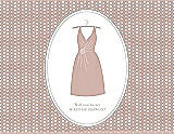 Front View Thumbnail - Pearl Pink & Oyster Will You Be My Maid of Honor Card - Dress