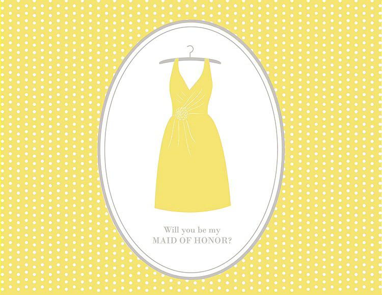Front View - Snapdragon & Oyster Will You Be My Maid of Honor Card - Dress