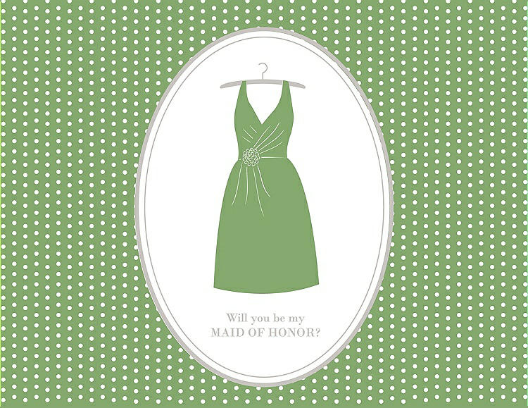 Front View - Appletini & Oyster Will You Be My Maid of Honor Card - Dress