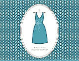 Front View Thumbnail - Aquamarine & Oyster Will You Be My Maid of Honor Card - Dress