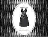 Front View Thumbnail - Black & Oyster Will You Be My Maid of Honor Card - Dress