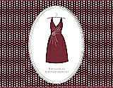 Front View Thumbnail - Burgundy & Oyster Will You Be My Maid of Honor Card - Dress