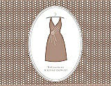 Front View Thumbnail - Cappuccino & Oyster Will You Be My Maid of Honor Card - Dress