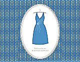 Front View Thumbnail - Cornflower & Oyster Will You Be My Maid of Honor Card - Dress