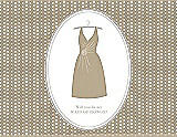 Front View Thumbnail - Champagne & Oyster Will You Be My Maid of Honor Card - Dress