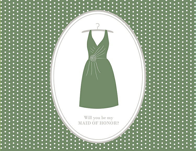 Front View - Clover & Oyster Will You Be My Maid of Honor Card - Dress
