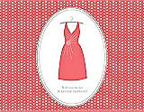 Front View Thumbnail - Coral & Oyster Will You Be My Maid of Honor Card - Dress