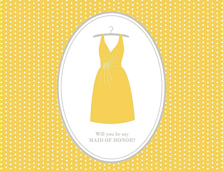 Front View - Daisy & Oyster Will You Be My Maid of Honor Card - Dress