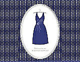 Front View Thumbnail - Electric Blue & Oyster Will You Be My Maid of Honor Card - Dress