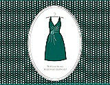 Front View Thumbnail - Emerald & Oyster Will You Be My Maid of Honor Card - Dress