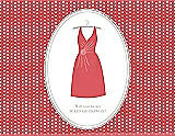 Front View Thumbnail - Perfect Coral & Oyster Will You Be My Maid of Honor Card - Dress