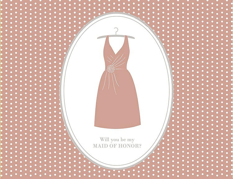 Front View - Fresco & Oyster Will You Be My Maid of Honor Card - Dress
