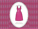 Front View Thumbnail - Fuchsia & Oyster Will You Be My Maid of Honor Card - Dress