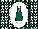 Front View Thumbnail - Hunter Green & Oyster Will You Be My Maid of Honor Card - Dress