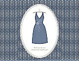Front View Thumbnail - Larkspur Blue & Oyster Will You Be My Maid of Honor Card - Dress