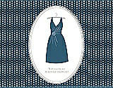 Front View Thumbnail - Marine & Oyster Will You Be My Maid of Honor Card - Dress