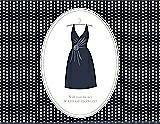 Front View Thumbnail - Midnight Navy & Oyster Will You Be My Maid of Honor Card - Dress