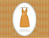Front View Thumbnail - Orange Crush & Oyster Will You Be My Maid of Honor Card - Dress