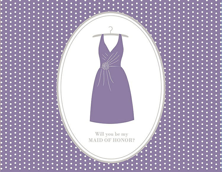 Front View - Passion & Oyster Will You Be My Maid of Honor Card - Dress