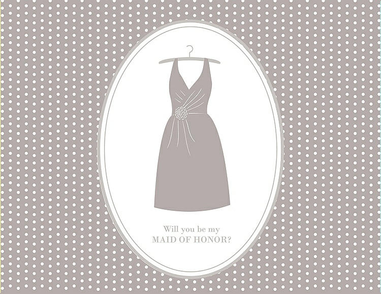 Front View - Pebble Beach & Oyster Will You Be My Maid of Honor Card - Dress