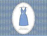 Front View Thumbnail - Periwinkle - PANTONE Serenity & Oyster Will You Be My Maid of Honor Card - Dress