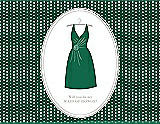 Front View Thumbnail - Pine Green & Oyster Will You Be My Maid of Honor Card - Dress