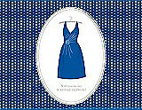 Front View Thumbnail - Royal Blue & Oyster Will You Be My Maid of Honor Card - Dress