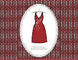 Front View Thumbnail - Ribbon Red & Oyster Will You Be My Maid of Honor Card - Dress