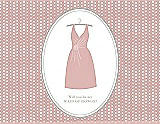 Front View Thumbnail - Rose - PANTONE Rose Quartz & Oyster Will You Be My Maid of Honor Card - Dress