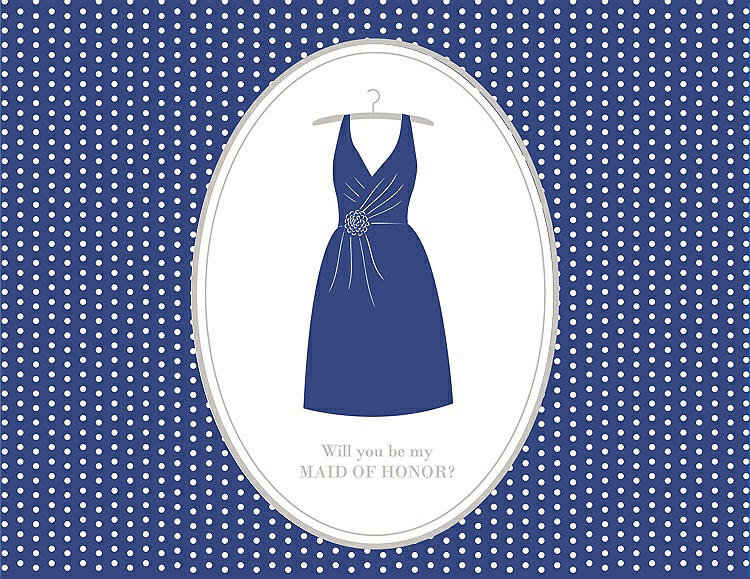 Front View - Sailor & Oyster Will You Be My Maid of Honor Card - Dress