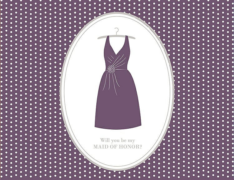 Front View - Smashing & Oyster Will You Be My Maid of Honor Card - Dress