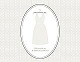 Front View Thumbnail - Snow White & Oyster Will You Be My Maid of Honor Card - Dress