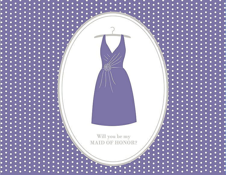 Front View - Tahiti & Oyster Will You Be My Maid of Honor Card - Dress