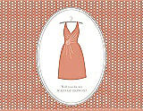 Front View Thumbnail - Tangerine & Oyster Will You Be My Maid of Honor Card - Dress