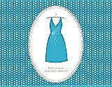 Front View Thumbnail - Turquoise & Oyster Will You Be My Maid of Honor Card - Dress