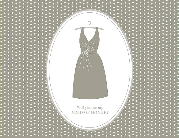 Front View - Twig & Oyster Will You Be My Maid of Honor Card - Dress