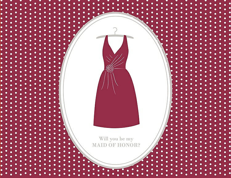 Front View - Valentine & Oyster Will You Be My Maid of Honor Card - Dress