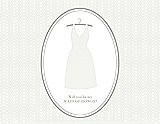 Front View Thumbnail - White & Oyster Will You Be My Maid of Honor Card - Dress