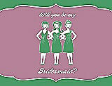Front View Thumbnail - Juniper & Rosebud Will You Be My Bridesmaid Card - Girls