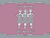 Front View Thumbnail - Mystic & Rosebud Will You Be My Bridesmaid Card - Girls